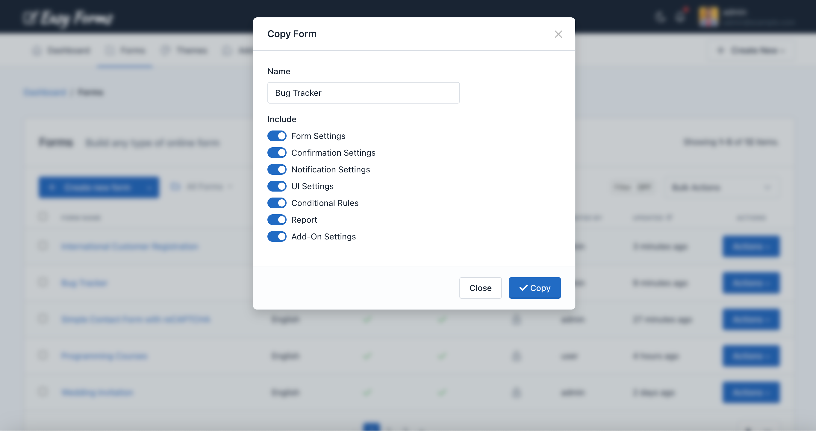 Easy Forms - Form Manager