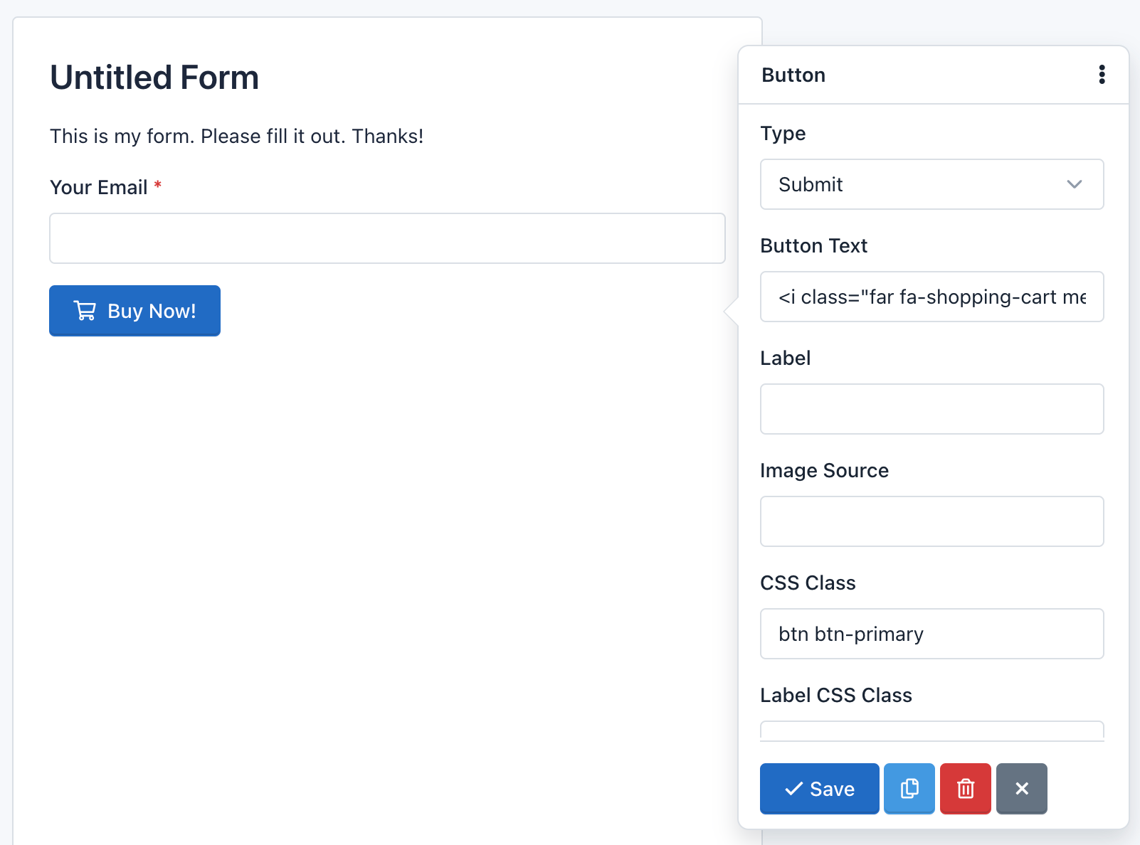 Easy Forms - Form Builder - Button