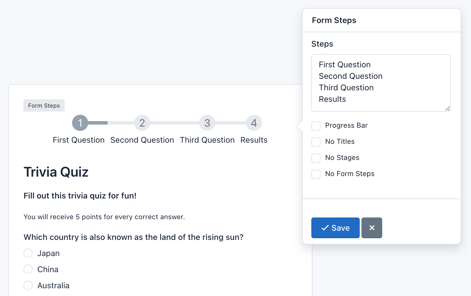 Easy Forms - Form Builder - Form Steps