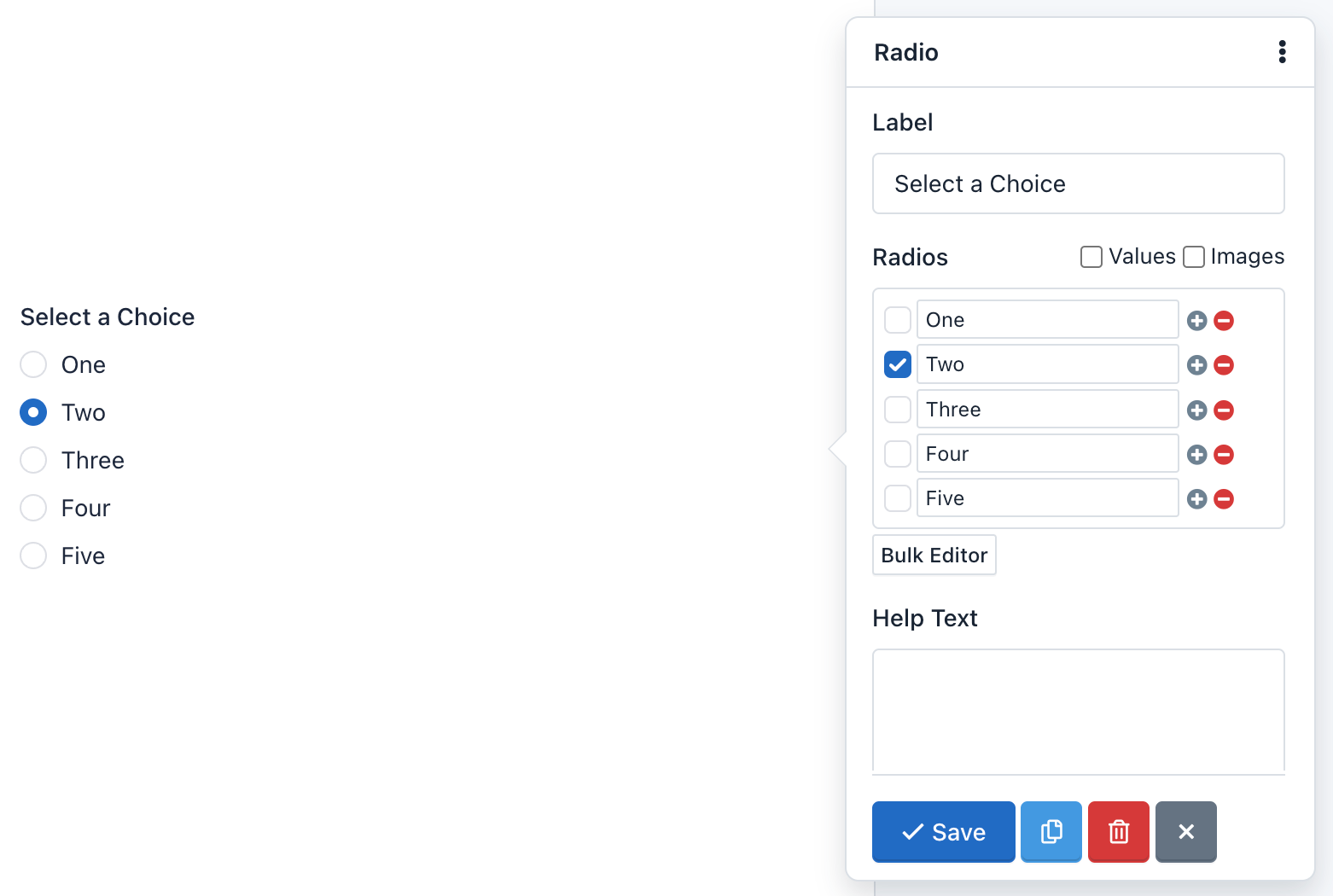 Easy Forms - Form Builder - Radios